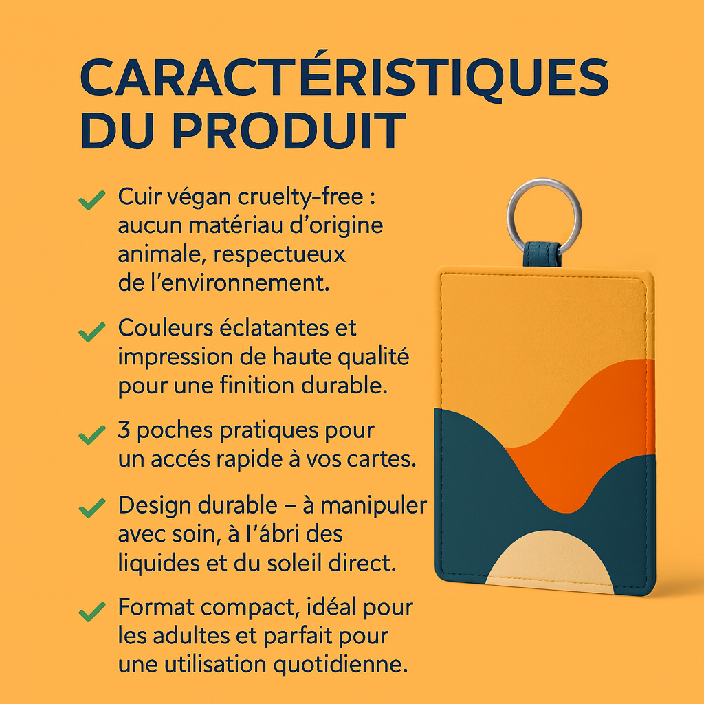Porte-carte en cuir Saffiano élégant – Portefeuille minimaliste personnalisable, cadeau chic
